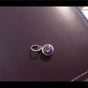 Grace & Heart Purple Stone Charm